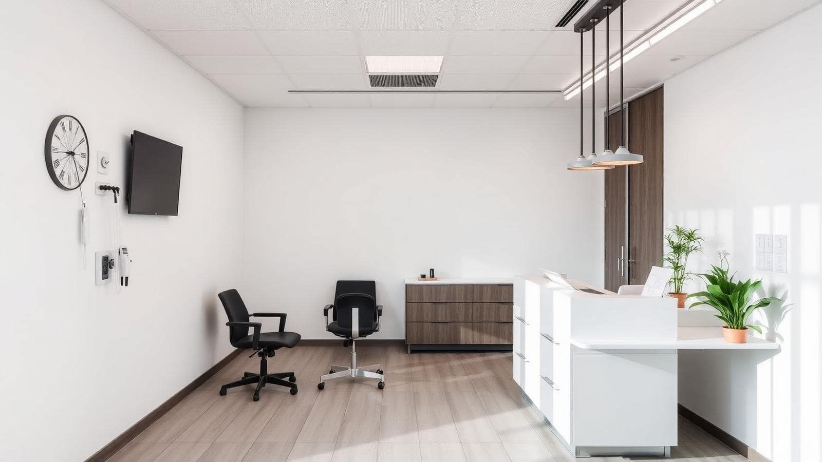 Consultorio médico moderno minimalista